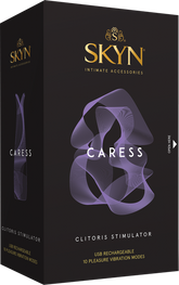 Skyn Caress 10 Function Rechargeable Clitoral Stimulator Clit Ticklers and Pulsators